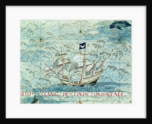 Fol.36v A Caravel by Guillaume Le Testu