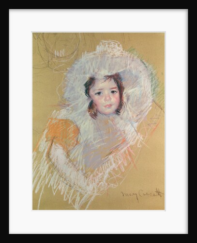 Bust of a Young Girl or Margot Lux with a Large Hat by Mary Stevenson Cassatt