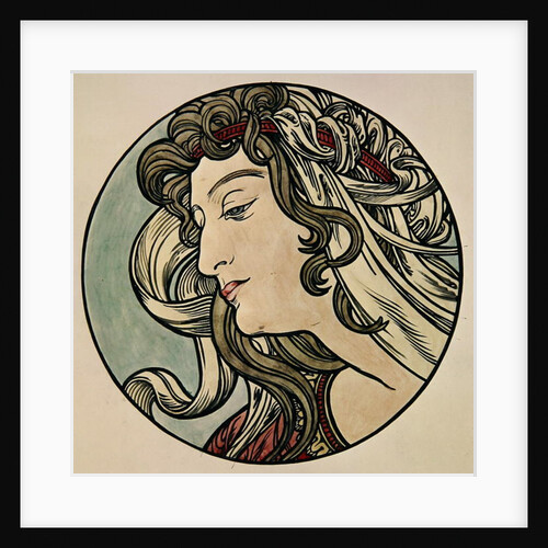 Head of a Woman by Alphonse Marie Mucha