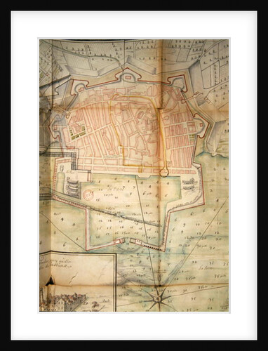 Plan of Toulon, 1669 by French School