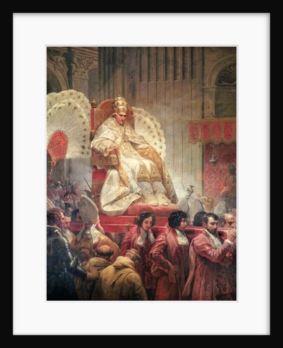 Pope Pius VIII in St. Peter's on the Sedia Gestatoria, 1829 by Emile Jean Horace Vernet