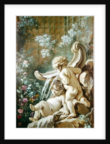 Two Cupids by a Basin by Francois (studio of) Boucher