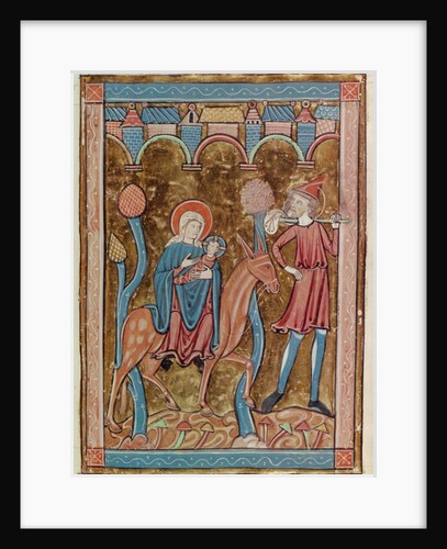 Ms 3016 fol.12 The Flight into Egypt by French School