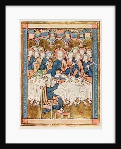 Ms 3016 fol.14 The Last Supper by French School