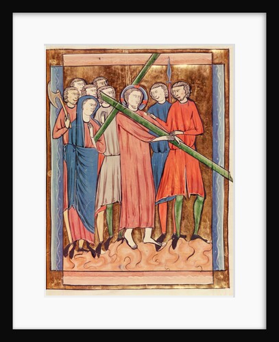 Ms 3016 fol.16 Christ Carrying the Cross by French School