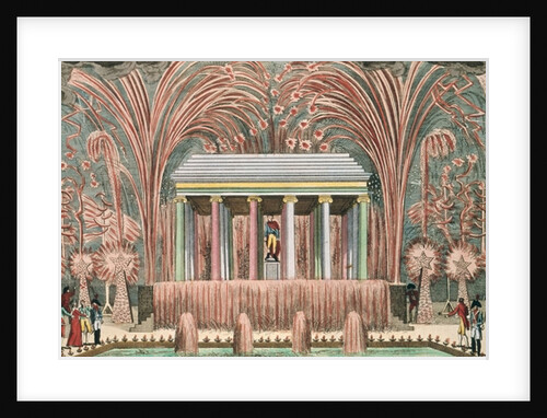 View of a firework display in the Jardin du Luxembourg, 28th November 1807 by French School