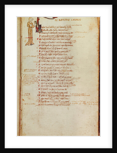 Ms 19 fol.47 Page of text with a historiated initial by Italian School