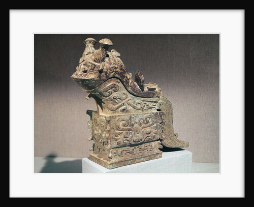 Ritual 'kuang' wine mixer in the shape of a monster inscribed with 'jih chi' by Chinese School