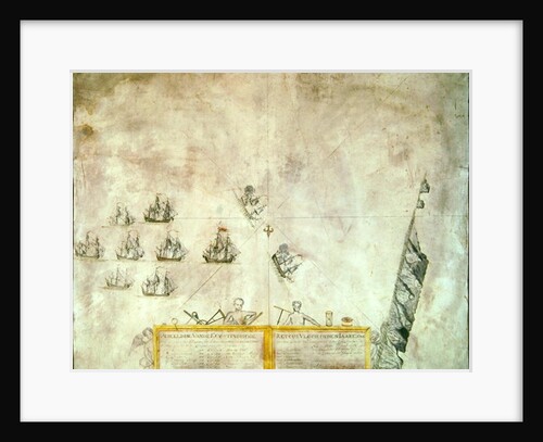 The Fleet of the Dutch Indies Company off St. Helena, 1746 by French School