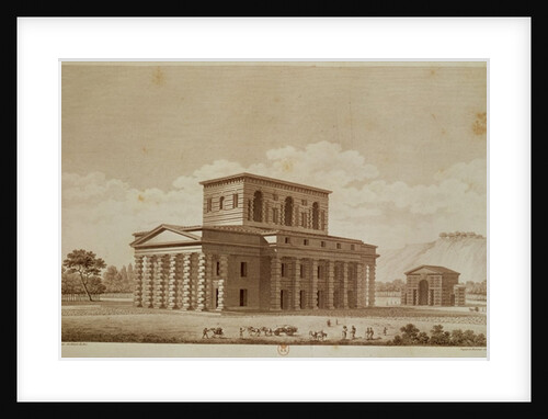 Perspective view of the house of the director of the salt works in the 'ideal city' of Chaux by Claude Nicolas Ledoux