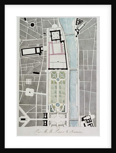Design for joining the Tuileries to the Louvre, 1808 by Charles & Fontaine Pierre (1762-1853) Percier