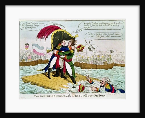 The Imperial Embrace or Boneys New Drop, published by Walker, London, July 1807 by English School