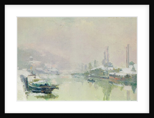 The Ile Lacroix under Snow, 1893 by Albert-Charles Lebourg