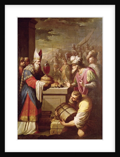 Melchizedek Offering Bread and Wine by French School