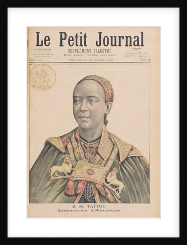 Portrait of the Taytu Betul Empress of Ethiopia by Henri Meyer