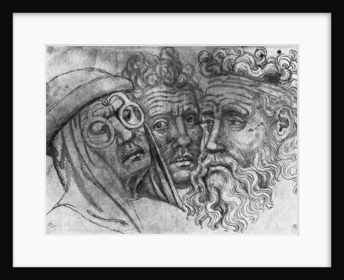Heads of three men by Antonio Pisanello