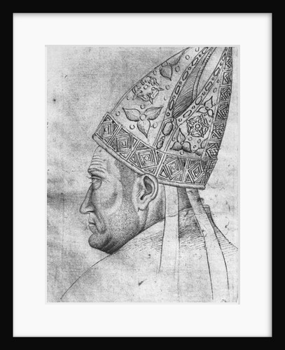 Head of a bishop by Antonio Pisanello