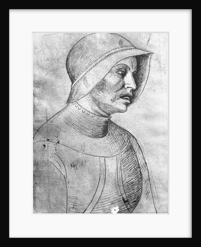 Soldier wearing a helmet by Antonio Pisanello