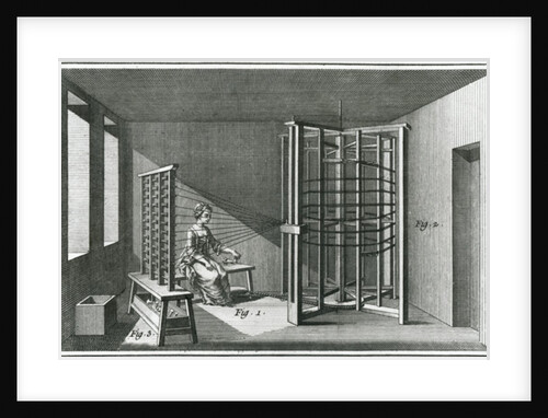 Warping silk threads by Louis-Jacques (after) Goussier