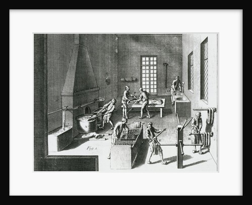 Dying silk threads by French School