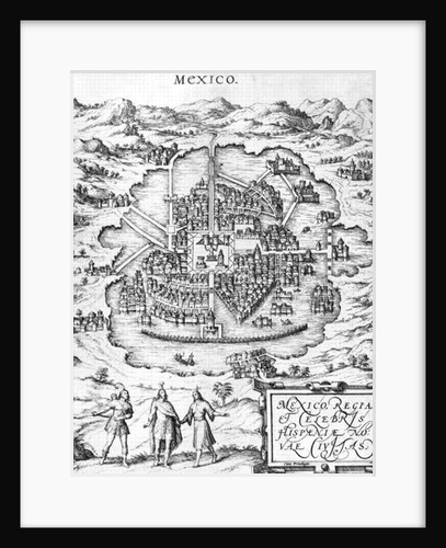 Map of Mexico by Franz Hogenberg