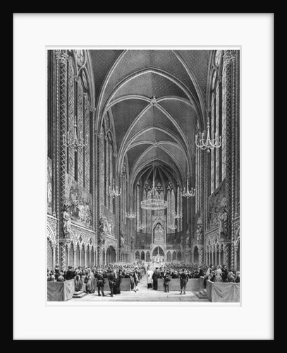 Celebration of the mass for the magistrature at the Sainte Chapelle, c.1849 by French School
