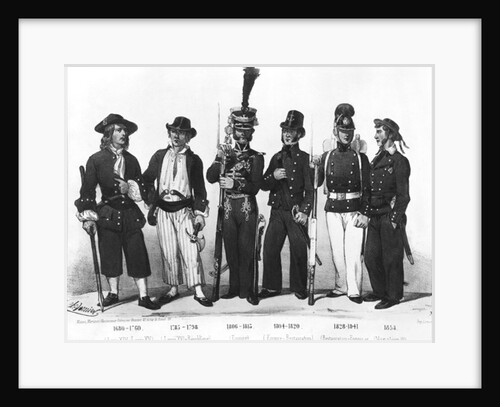Costumes of French marines from 1680 to 1854 by Charles Vernier