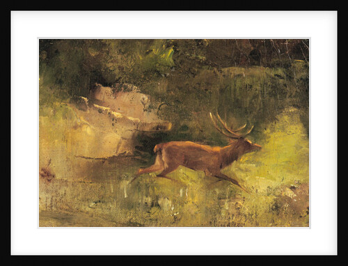 Stag Running through a Wood, c.1865 by Gustave Courbet