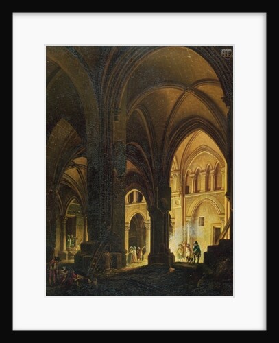 Interior of the Eglise des Saints-Innocents, Paris, after 1789 by Pierre Antoine Demachy
