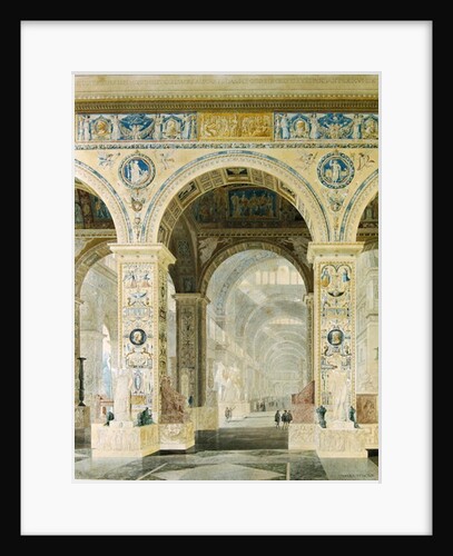Interior View of the Louvre by Charles Percier