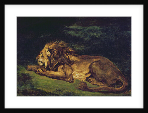 Lion Resting by Ferdinand Victor Eugene Delacroix