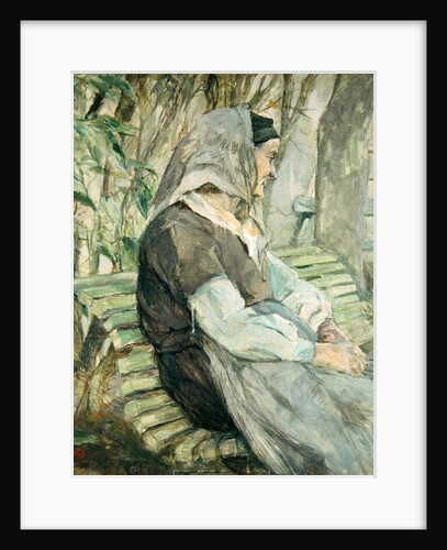 Old Woman Seated on a Bench in Celeyran, 1882 by Henri de Toulouse-Lautrec