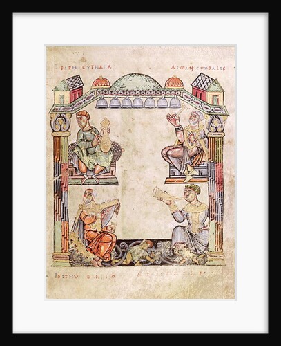 Ms 2 fol.11 Four Musicians, from a Book of Hours by French School