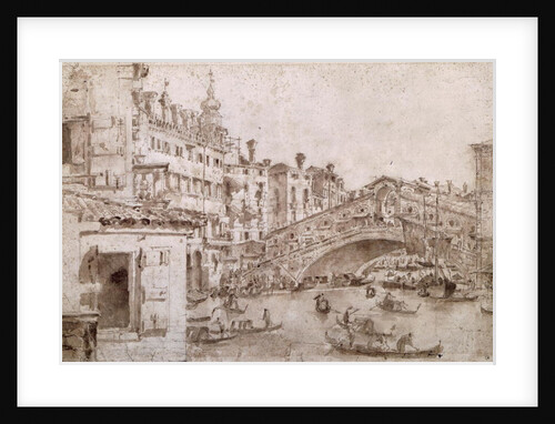 The Rialto Bridge, Venice by Francesco Guardi