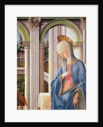The Annunciation, detail of the Virgin Mary by Fra Filippo Lippi