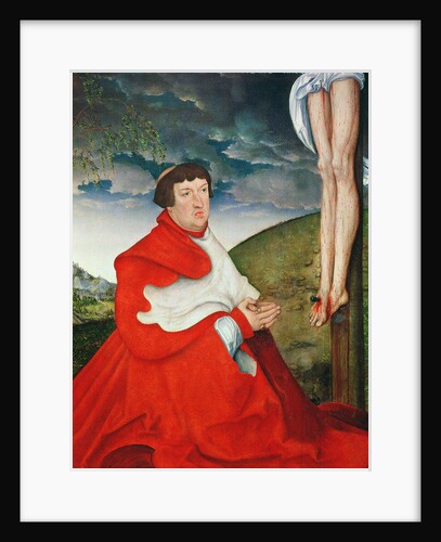 Albert, Cardinal Elector of Mainz at the foot of the Cross by Lucas the Elder Cranach