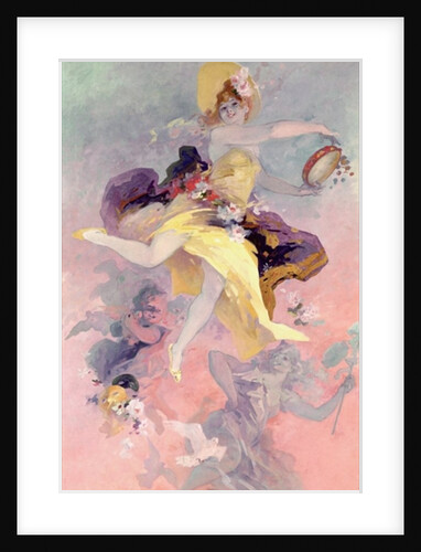 Dancer with a Basque Tambourine by Jules Cheret