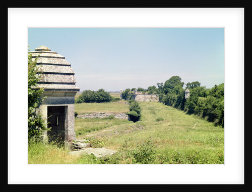 View of the ruined fortifications built by Richelieu after 1628 by French School