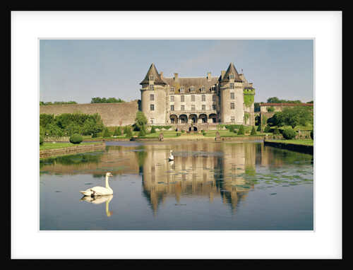 View of the west facade of the chateau by French School