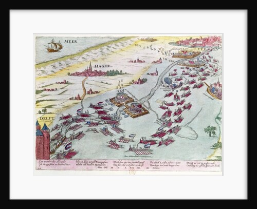 Naval Combat off the Coast of The Hague Naval between the Beggars of the Sea and the Spanish in 1573 by Franz Hogenberg