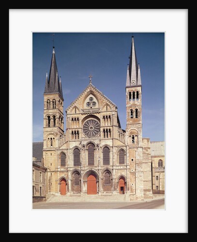 Principal facade of the abbey by French School