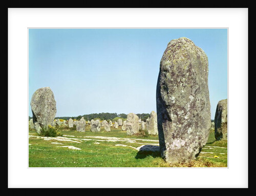 Alignment of standing stones, Megalithic Period, 4th-3rd millennium BC by Prehistoric Prehistoric