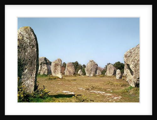 Alignment of standing stones, Megalithic Period, 4th-3rd millennium BC by Prehistoric Prehistoric