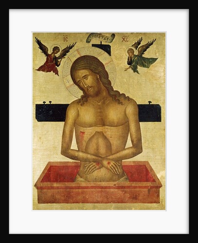 Icon depicting Christ in the tomb by Greek School