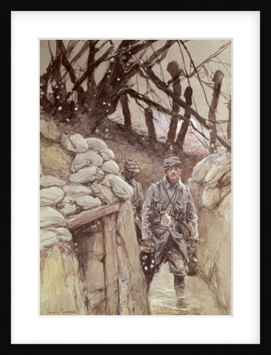 Infantrymen in a Trench, Notre-Dame de Lorette, 1915 by Francois Flameng