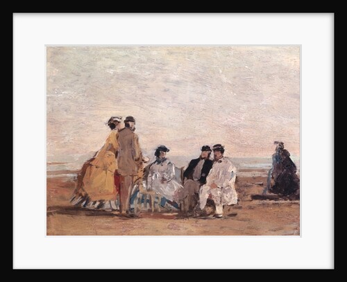 On the Beach at Trouville, c.1865 by Eugene Louis Boudin