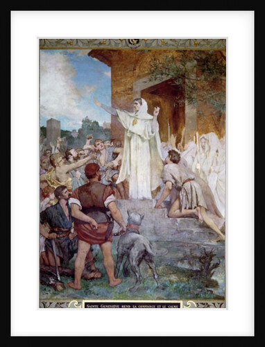 St. Genevieve Calming the Parisians on the Approach of Attila, 19th century by Jules Elie Delaunay