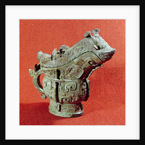 Ritual 'kuang' wine mixer in the shape of a monster, Shang Dynasty by School Chinese