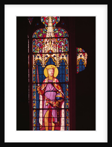 Window depicting Ferdinand d'Orleans as St. Ferdinand Sevres Workshop by Jean Auguste Dominique Ingres