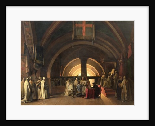 The Inauguration of Jacques de Molay into the Order of Knights Templar in 1295, 19th century by Francois-Marius Granet